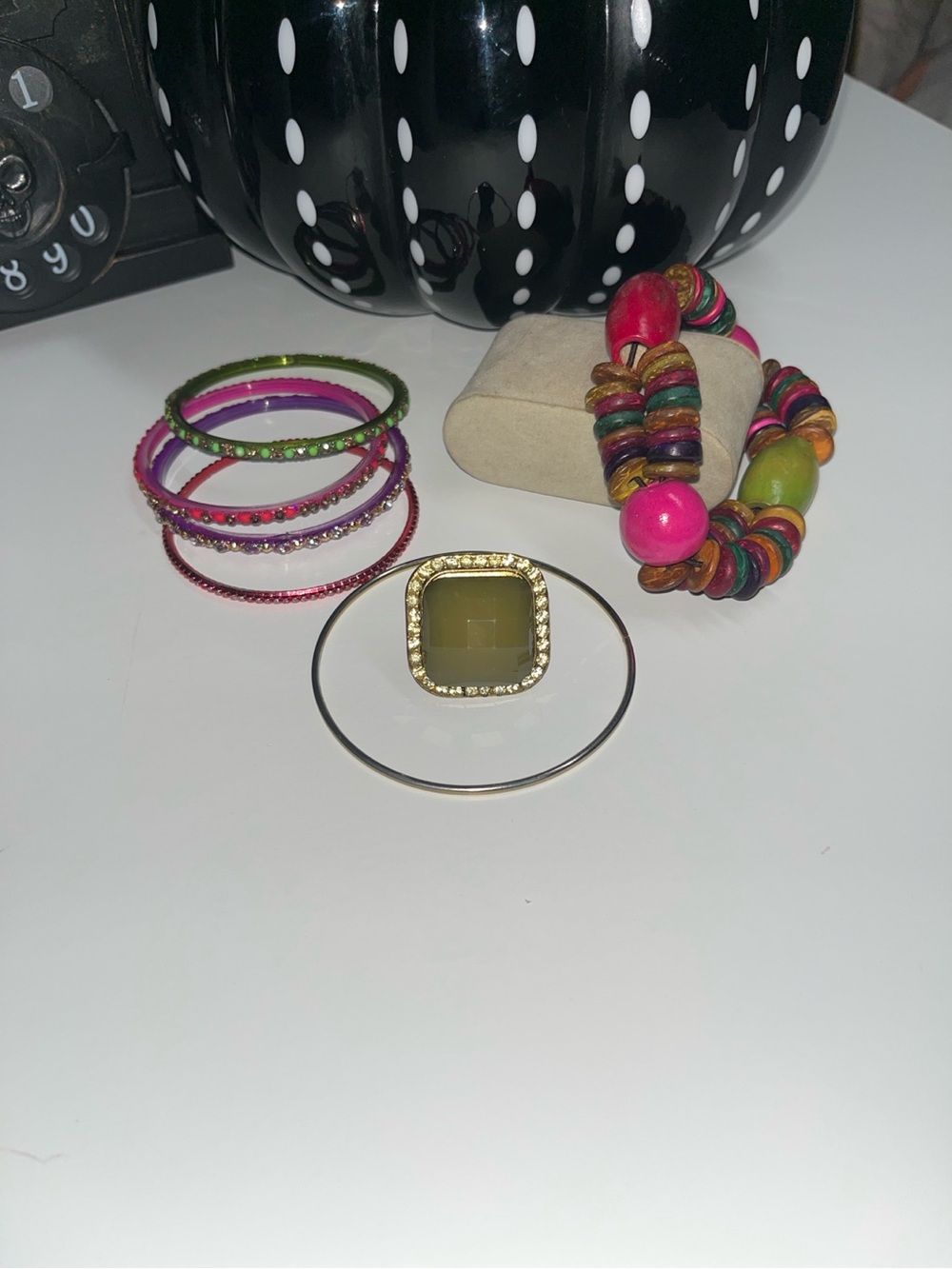 7-Piece Colorful Costume Jewelry Bundle | Bracelets & Adjustable Ring